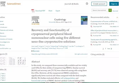 Good news | Beike Biotech's R&D team publishes paper in SCI journal, continuing to explore and break new ground in cell preparation and storage technologies!